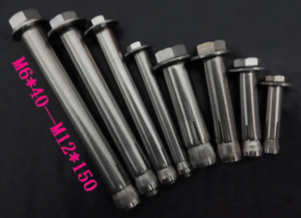 M6 M8 M10 M12 Stainless Steel Hex head internal Expanding Screws