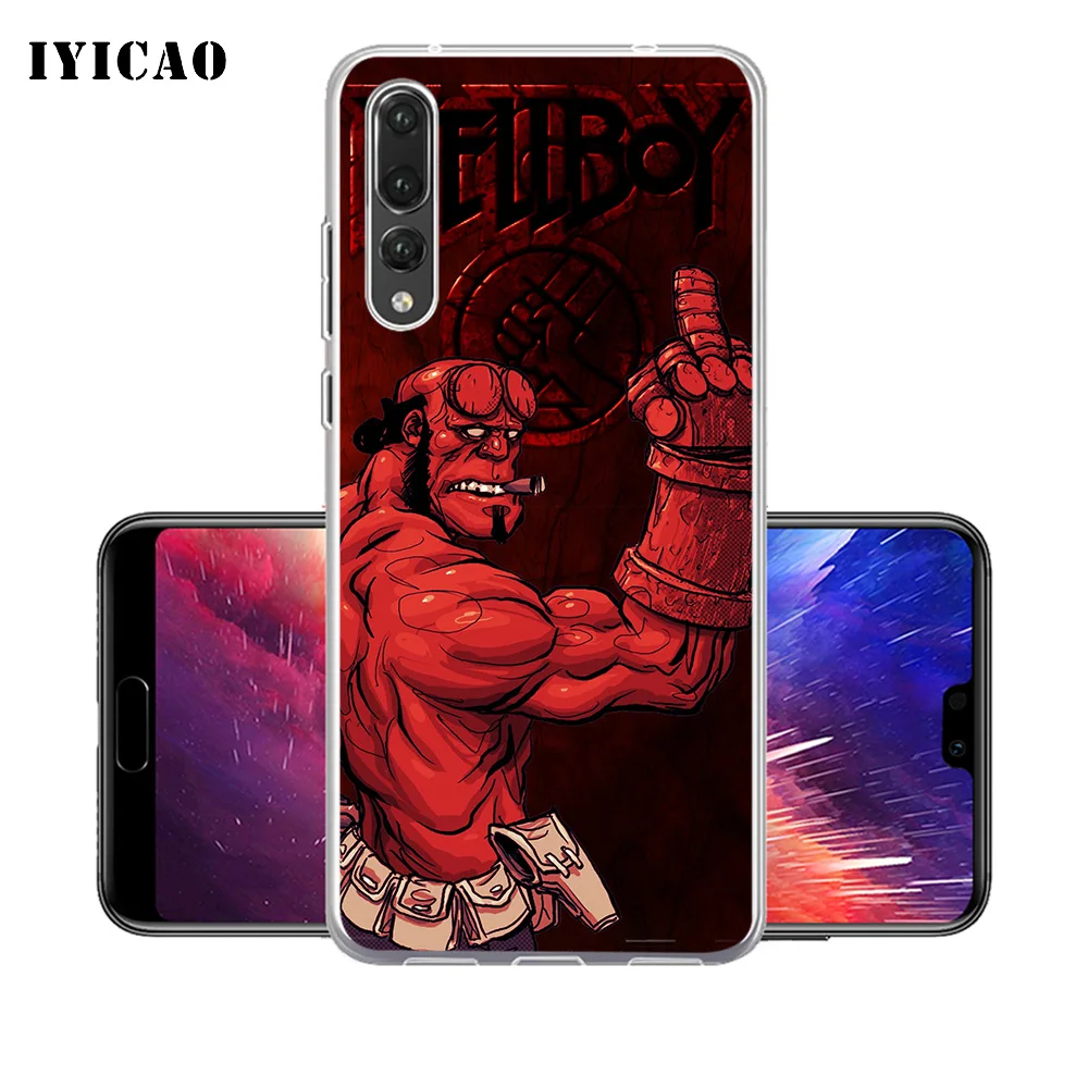 IYICAO Hellboy Мягкий силиконовый чехол для телефона Huawei P30 P20 Pro P10 P9 P8 Lite P Smart TPU