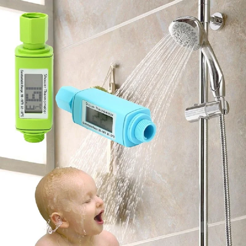 Electrical Health Shower Thermometer Waterproof Digital Head Water 0