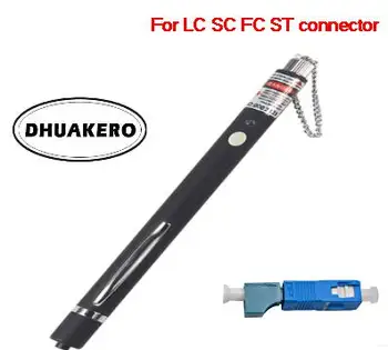 

free shipping AB17K2 FTTH Optical Fiber red laser visual fault locator 10mw 10km pen with LC female to SC male adapter