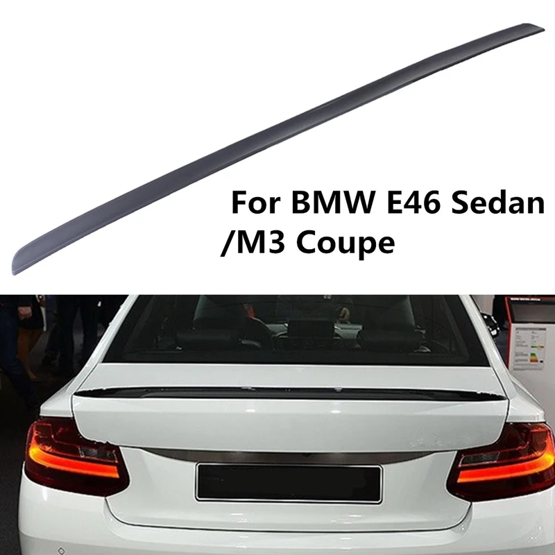 

Autoleader 1Pcs Durable 112 x 3.9cm Black Rear Boot Trunk PU Lip Spoiler Tail for BMW E46 Sedan/M3 Coupe Auto Spoilers Wings
