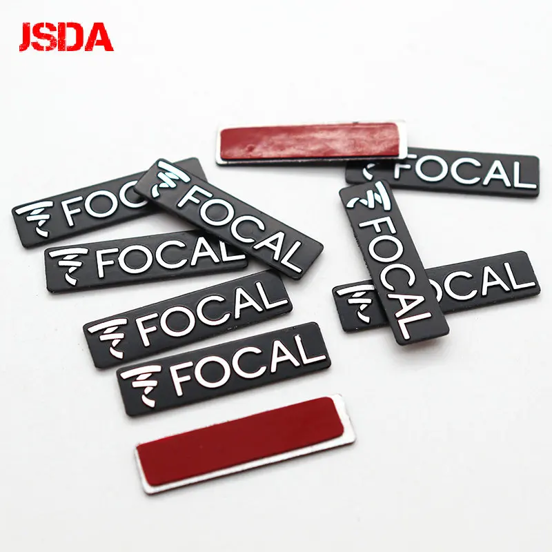 

10pcs 3D 3.4*0.9cm FOCAL logo Hi-Fi car Speaker audio Speaker Badge Emblem sticker styling