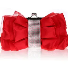 Winmax Роскошные модные стразы в форме банта для женщин вечерние клатчи Свадебные цветы женские сумки на цепочке Свадебная вечеринка сумочка