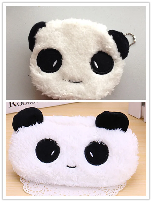 

Kawaii Panda NEW 20CM Plush Coin Bag Pouch , 10CM Fluffy Panda Keychain Coin Purse BAG Pouch Wallet Case