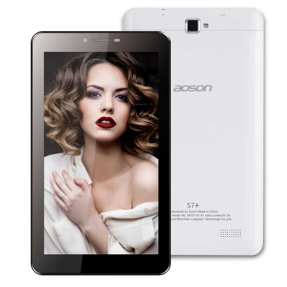 

Aoson S7+ Android 7.0 Quad Core 16GB+1GB 7 inch 3G Phone Call Tablets Dual Camera Wi-Fi Bluetooth Newest Entertainment Tablet PC