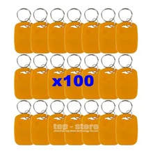 Diysecur 100 шт./лот RFID 125 кГц Близость RFID ID Card брелок брелки для дверных Ки желтый