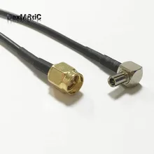 SMA штекер переключатель TS9 правый угол Соединительный кабель RG174 20 см " адаптер для HUAWEI zte модем
