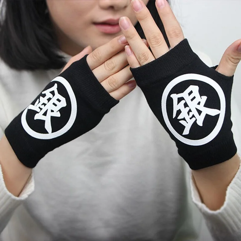 

Cartoon Bleach Haikyuu Gintama Finger Cotton Knitted Wrist Gloves hand Mittens Anime Accessories Cosplay Fingerless Gloves