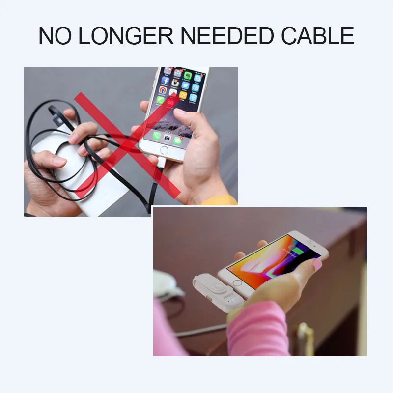 GARAS Magnetic Power Bank For iPhone/Micro USB/Type C 1000mAh Mini Magnet Charger Power Bank 18650 For iPhone/iPad/Xiaomi/LG