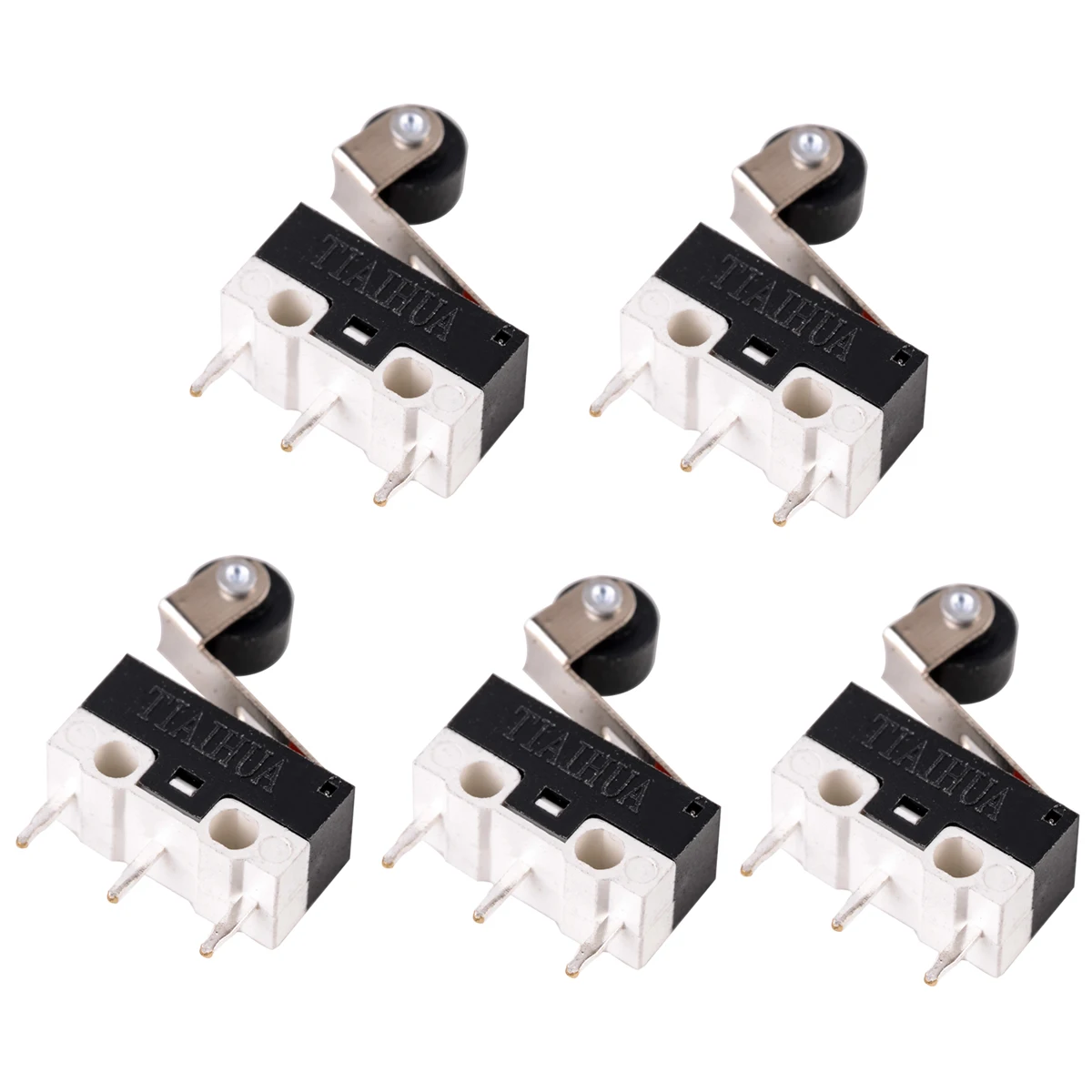 5Pcs Mini Micro Limit Switch 1A 125V AC Miniature Roller Lever Arm SPDT Sub Microswitch 12 x 6 x 6mm