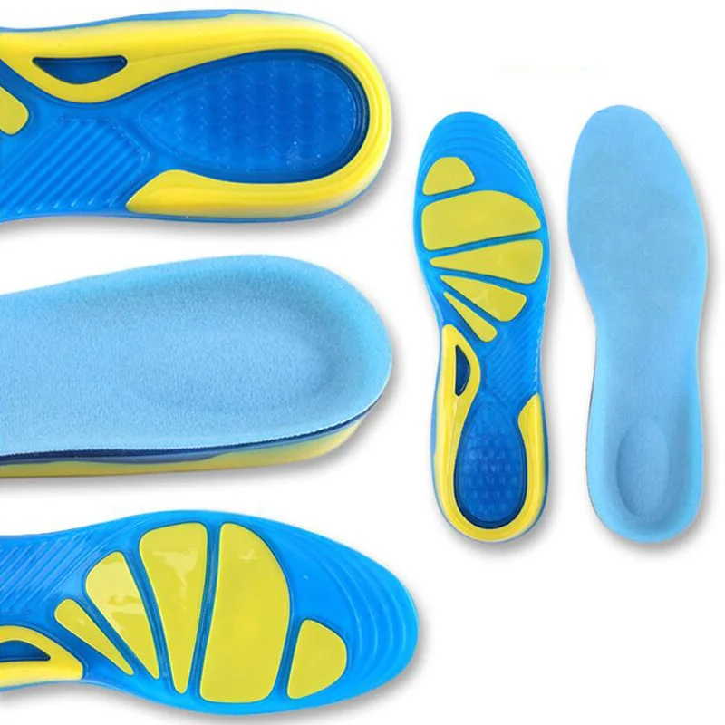 JUP3 Pairs Silicon Gel Can be Cut Silicone Sports weat Sweat Deodorant Shocks Thickening Military Shoes Pad Damping Soft Insoles
