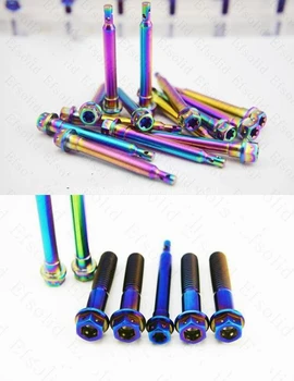

Titanium TC4 Motorcycle Brake Clip Plug Bolt with Braking Pad Lining Screws 5pcs/lot