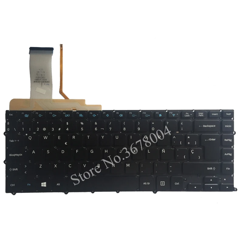 

NEW spanish FOR Samsung NP900X4 NP900X4B NP900X4C NP900X4D SP laptop Keyboard Backlit without Frame big enter