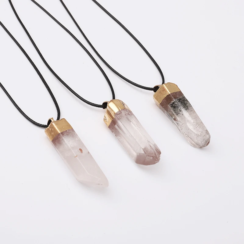Reiki чакра Необычные натуральные белые прозрачные Кристальные подвески целебные