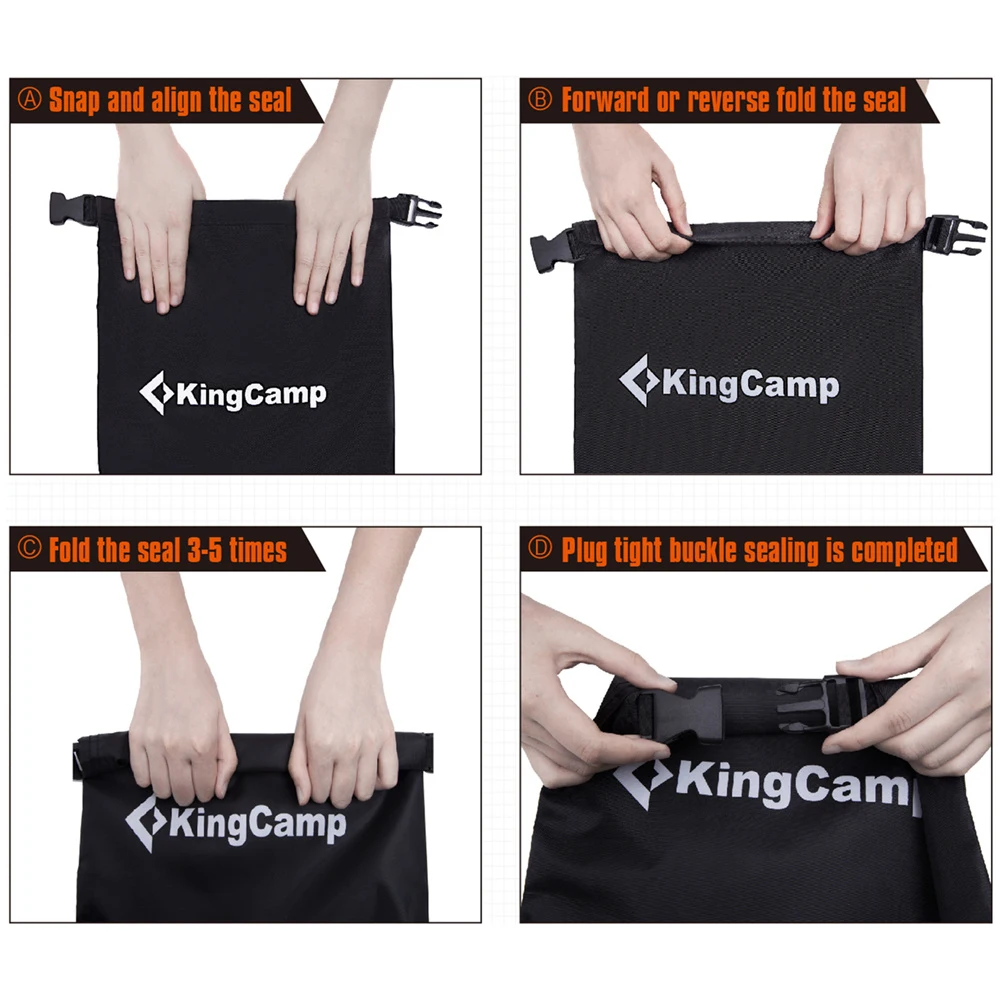 KingCamp 30L водонепроницаемый мешок для хранения нейлон PU сухой с регулируемым