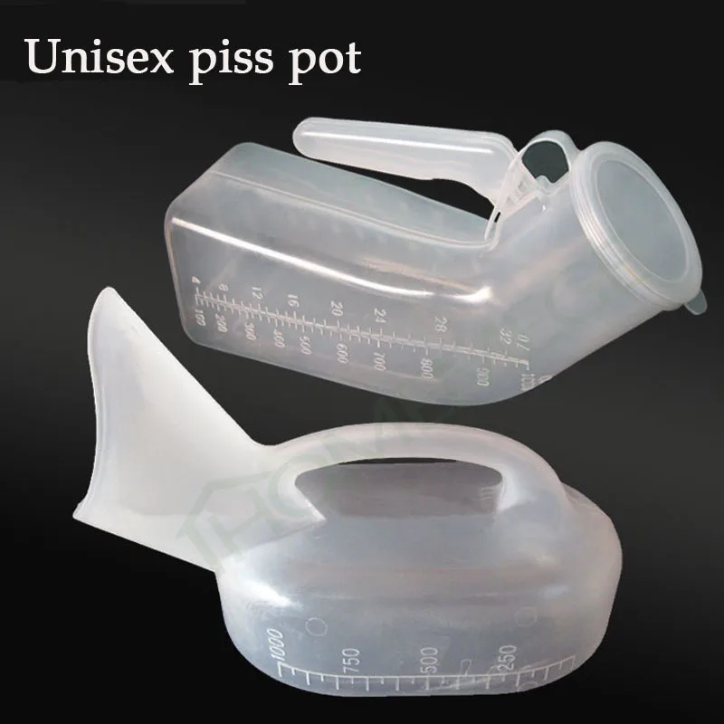 Unisex urinal collector Plastic Chamber Pot 1000ml Elderly Medical Men