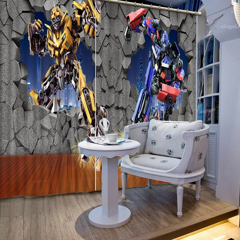 NoEnName_Null Cartoon Characters 3D Printing Curtains Beautiful