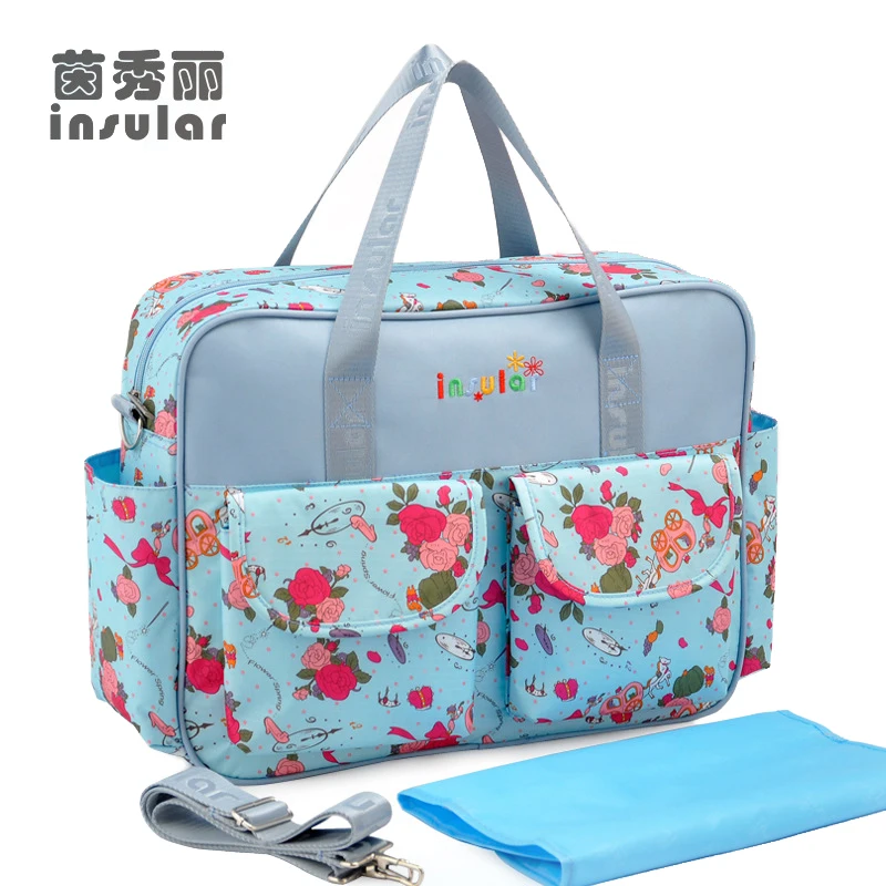 Multi Colored Baby Diaper Bag Large Capacity Fashionable Mother's