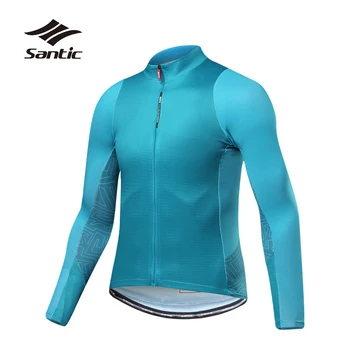 

Santic Men Long Sleeve Cycling Jersey Spring Summer 2018 Pro Team Road Mountain Bike Jersey Racing Bicycle Clothing Cycle Shirt