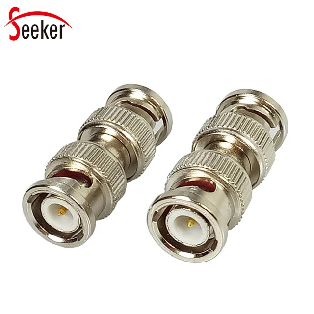 

10pcs / lot Security Dual Male BNC Connector Male to Male Adapter Plug Straight Double Connector BNC for CCTV Cameras