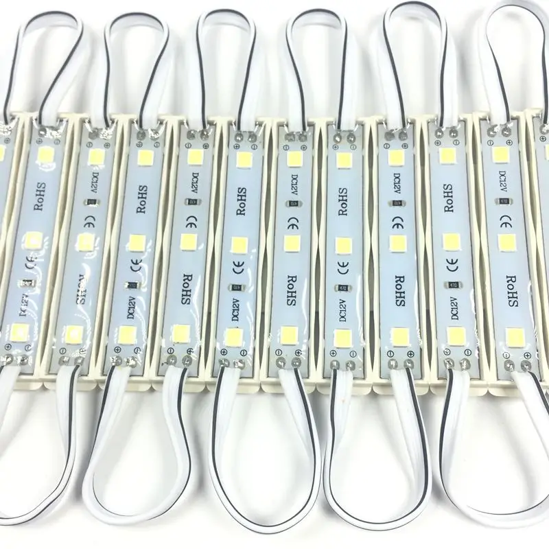 100 pcs/lotSMD 4040 светодиодный модуль 3 Светодиодный модуль для буква DC12V SMD4040 3 светодиодный 0,9 W 100lm IP65 высокое яркое энергосберегающее освещение