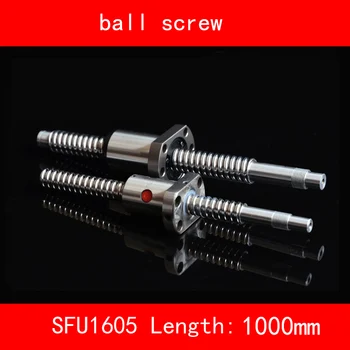 

thread 16mm Ball Screw Rolled SFU1605 length 1000mm with 1605 Flange single ballnut 3d print CNC parts standard end BK/BF12