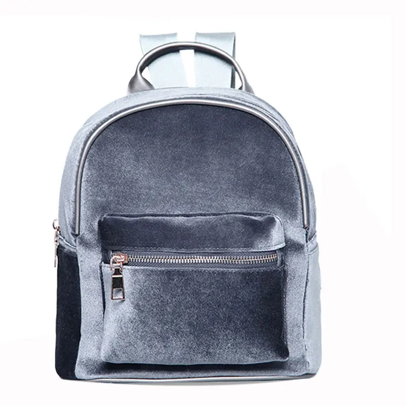 

Fashion Simple Designer Soft Velvet Backpack Women Small Travel Backpacks School Bags for Teenager Girls Female Mochila