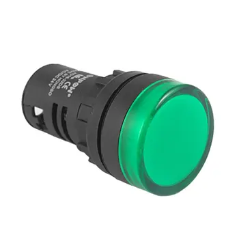 

Panel Mount Green Pilot Light Signal Indicator Lamp AC DC 24V