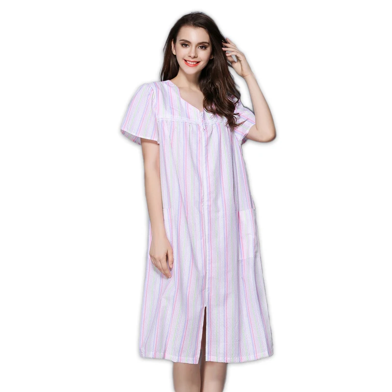 Женская ночная рубашка в полоску 100% хлопок 160 кг|plus nightgown|womens nightgownwomen sleep |