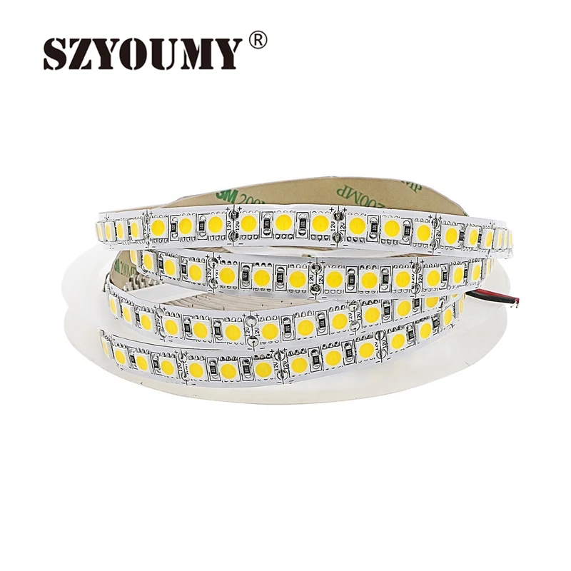 SZYOUMY ультра яркий DC 12 V RGB Светодиодная лента 5050 SMD 5 M 600 светодиодный не водонепроницаемый Fita светодиодный гибкий фонарь неоновая Лента