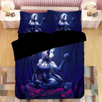 

Fate/Apocryp 3D Cartoon Anime bedding set Joan of Arc duvet cover Twin Queen King comforter bedding sets bed linen (NO sheet)