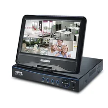 ANNKE 10.1″ LCD Monitor 720P HD 8CH CCTV DVR NVR HVR in 1 Network CCTV Video System