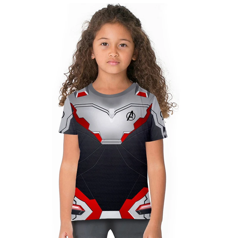 Футболка для мальчиков и девочек с принтом «Мстители 4 Quantum warfare» хлопковая детская футболка для костюмированной вечеринки детский топ с 3D-принтом «День рождения», детская одежда