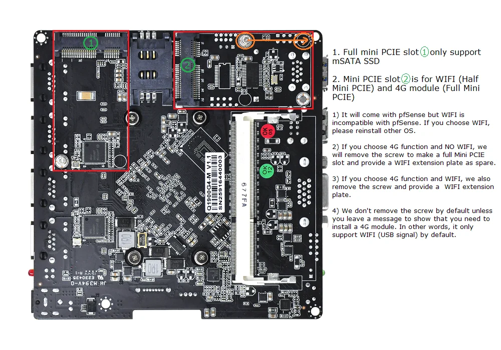 Qotom Mini PC Q190G4 4 LAN порта Celeron j1900 процессор Quad core 2.0 GHz мини пк pfsense Linux