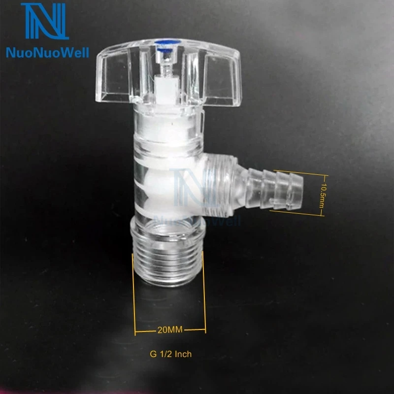 

NuoNuoWell G 1/2inch Male Thread x 8/10mm Soft Pipe Water Tap PC Faucet DIY Valve For Garden Irrigation/Aquarium