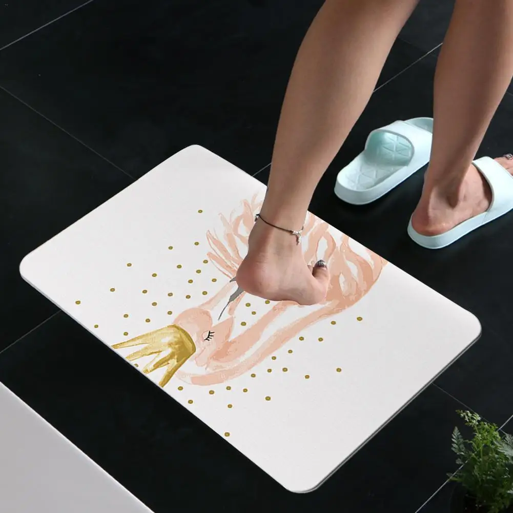 Buy Quick drying Water Absorption Diatomite Bath Mat Eco Friendly Bathroom