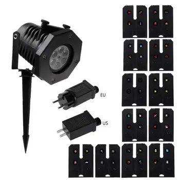 

HNGCHOIGE 2018 New Waterproof LED Stage Light Slides Patterns Insert Card Laser Projection Lamp