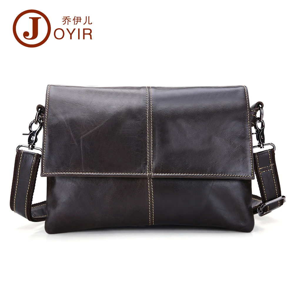 

JOYIR New Men Genuine Leather Shoulder Bag Fashion Casual Messenger Crossbody Bag Men's leather Small Bag for Male Handbag 1310
