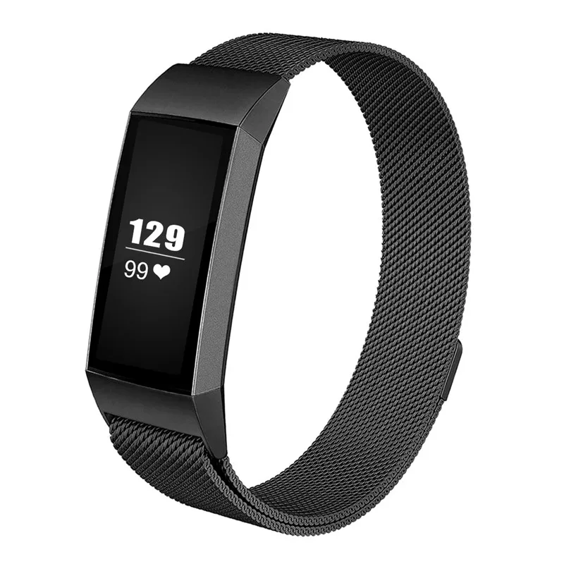 Миланская Магнитная Петля, ремешок для fitbit charge 3, металлический браслет из нержавеющей стали, сменный смарт-браслет A25