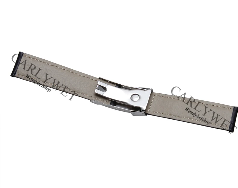 CARLYWET 19 20mm VINTAGE Black Light Brown Real Calf Leather Watch Band Strap Wrist Bracelet For DAYTONA SUBMARINER OYSTER GMT