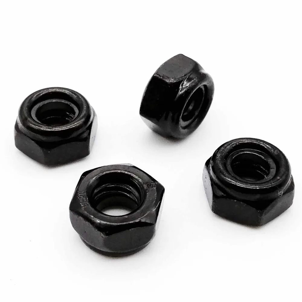 50pcs Hex Nylon Insert Lock Nuts M2 M2.5 M3 M3.5 M4 M5 M6 304 Stainless Steel Zinc-plated Self-locking