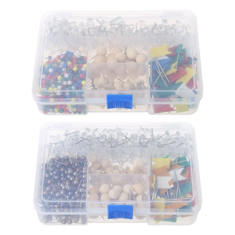 

5 Styles Combination Thumb Tacks Push Pins Thumbtack Drawing Board Pin School Office Supplies