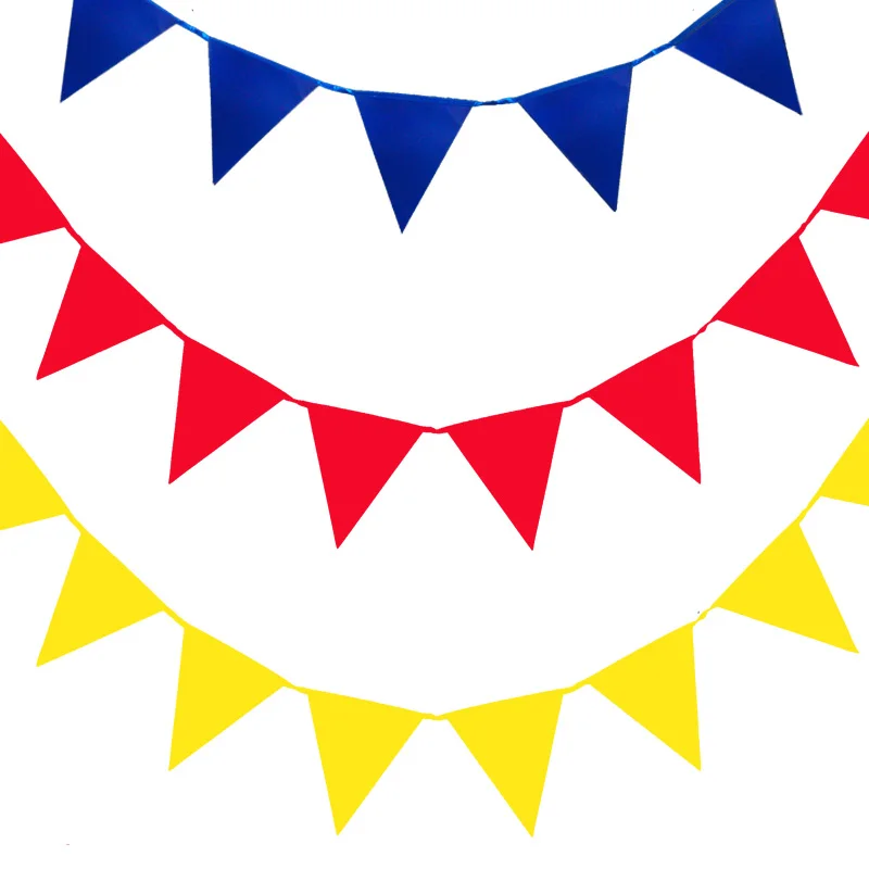 

150 Flags 80m White Green Red Fabric Bunting Colour Flag Banner Garland Wedding/Birthday/Baby Show Party Decorative Accessory