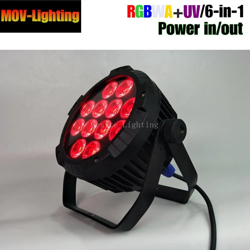 4 шт./лот Dmx512 управление сценическое освещение 6 в 1 wash 12 rgbwauv 12x18w led par|Эффект