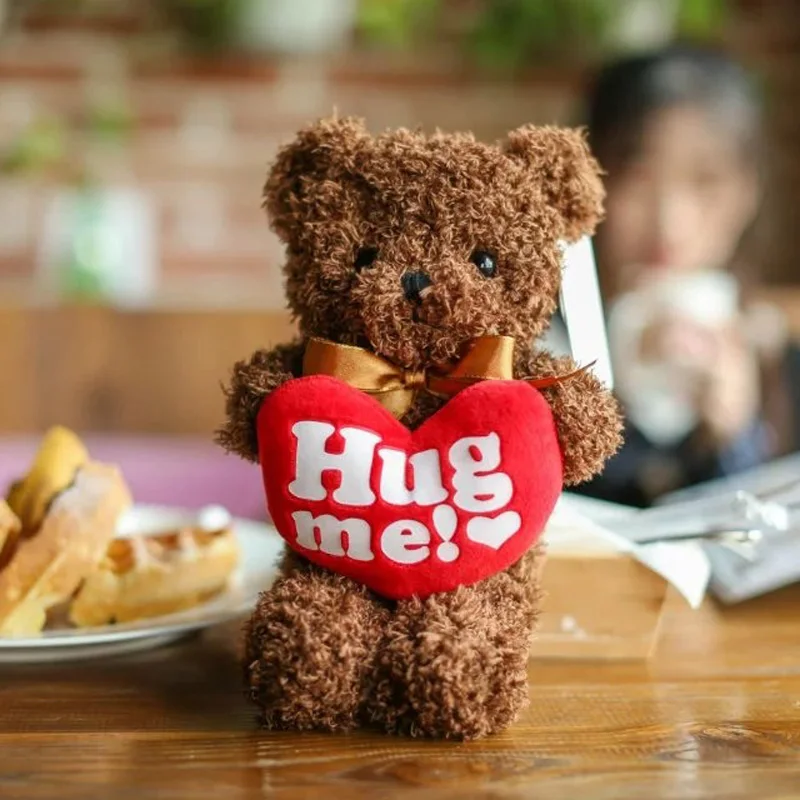 Милый плюшевый мишка hug me сердечный Мишка плюшевая игрушка детская Мягкое