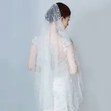 1,5 м свадебное платье аксессуары для невесты вуаль белая полностью ручная работа искусственный жемчуг женские вуали один слой