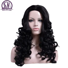 MSI Wigs длинные черные парики для черных женщин Американский Африканский афро синтетический парик термостойкие натуральные волосы волос