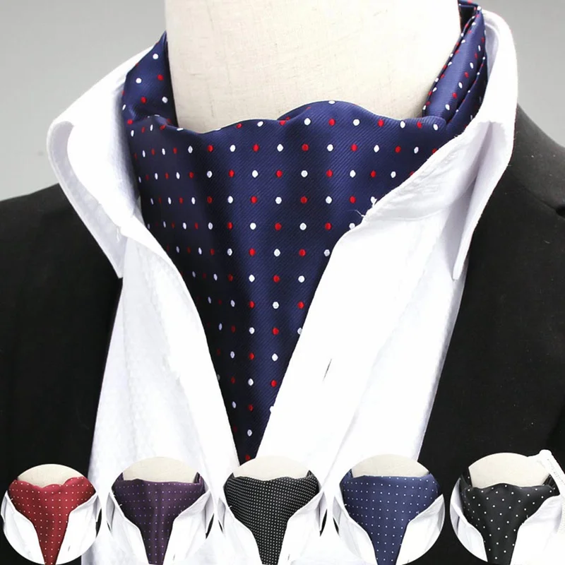 

Bandana Adult Scarf Men Dots Silk Business Print Male Cravat Polka Dot Suit Shirt Acessories