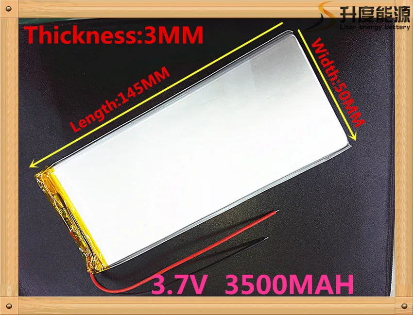 

Free shipping tablet battery Polymer battery 3.7 v 3050145 3.7V 3500mah Lithium polymer Battery with Protection Board For PDA