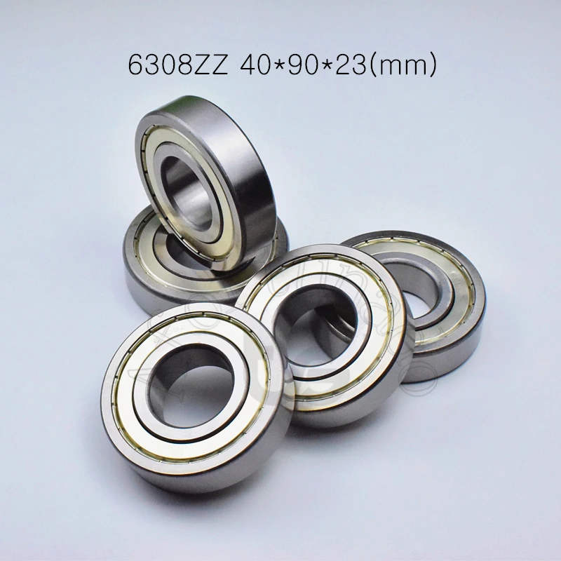 6308ZZ 40*90*23(mm) 1Piece free shipping bearings ABEC-5 metal sealing type 6308 chrome steel deep groove bearing 6308ZZ